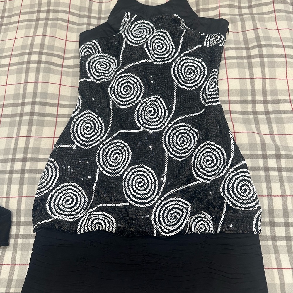 Cache Black Satin Dress